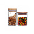 High quality food grade borosilicate glass storage jar with bamboo lid BJ-46A